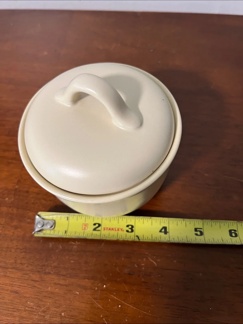 Neutral Cream Ceramic Lidded Sugar Pot